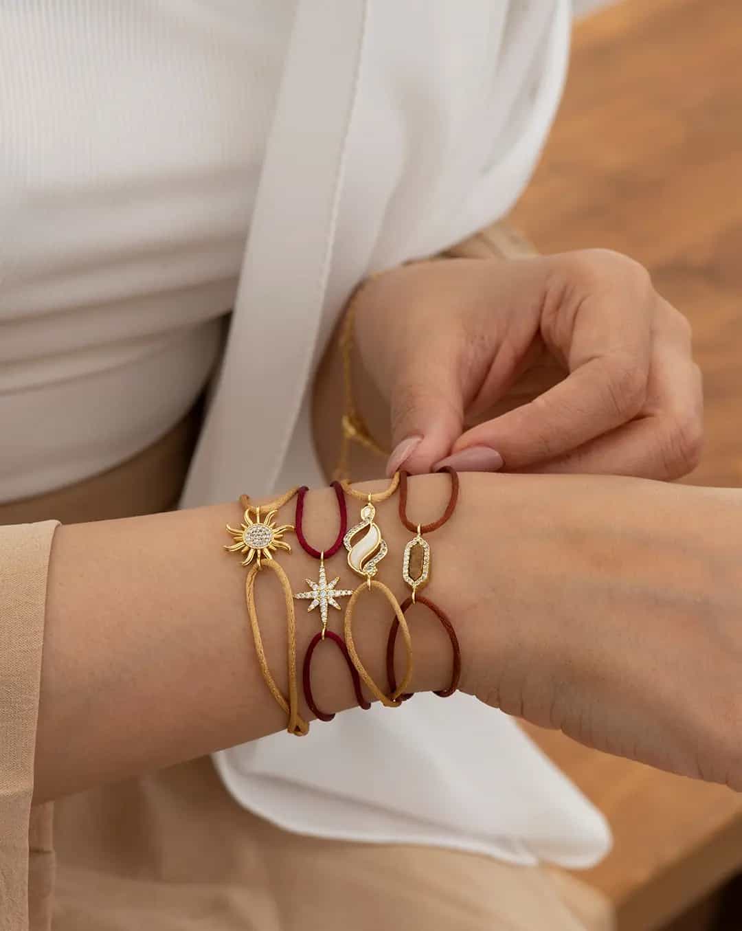 Cord Bracelet with Gemstone