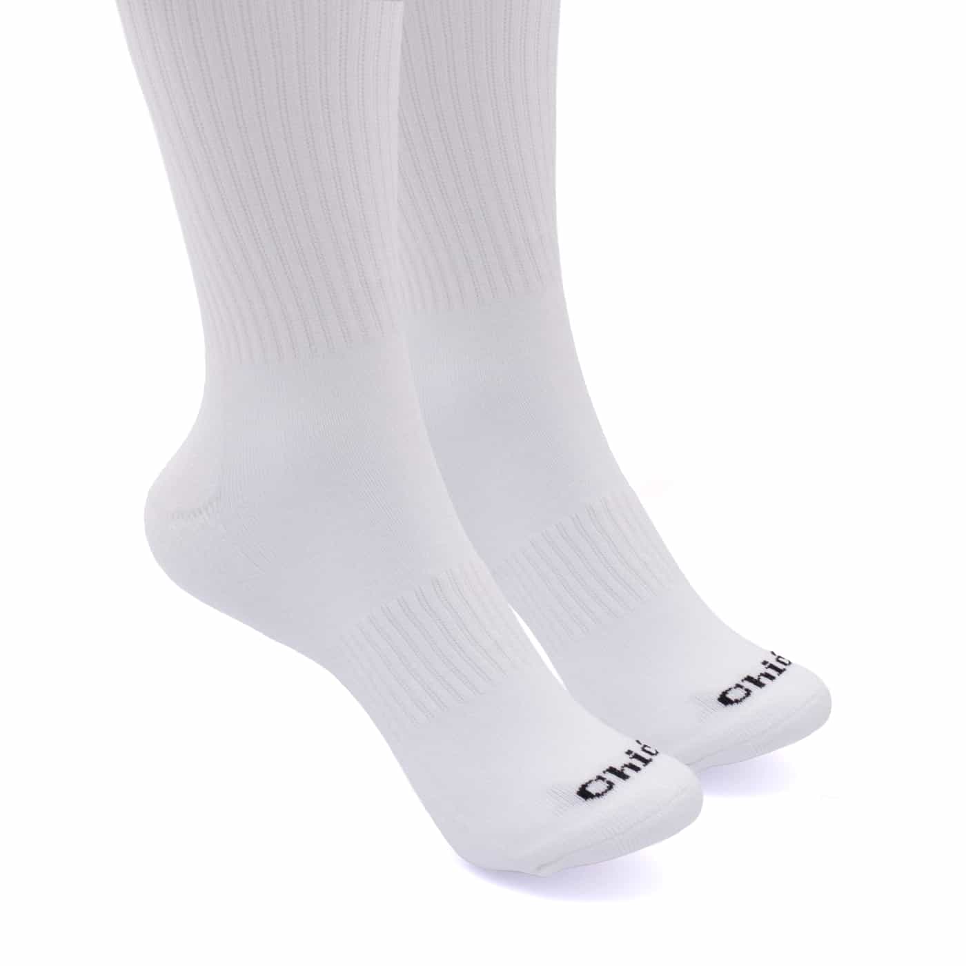 Men’s White Bamboo Crew Socks