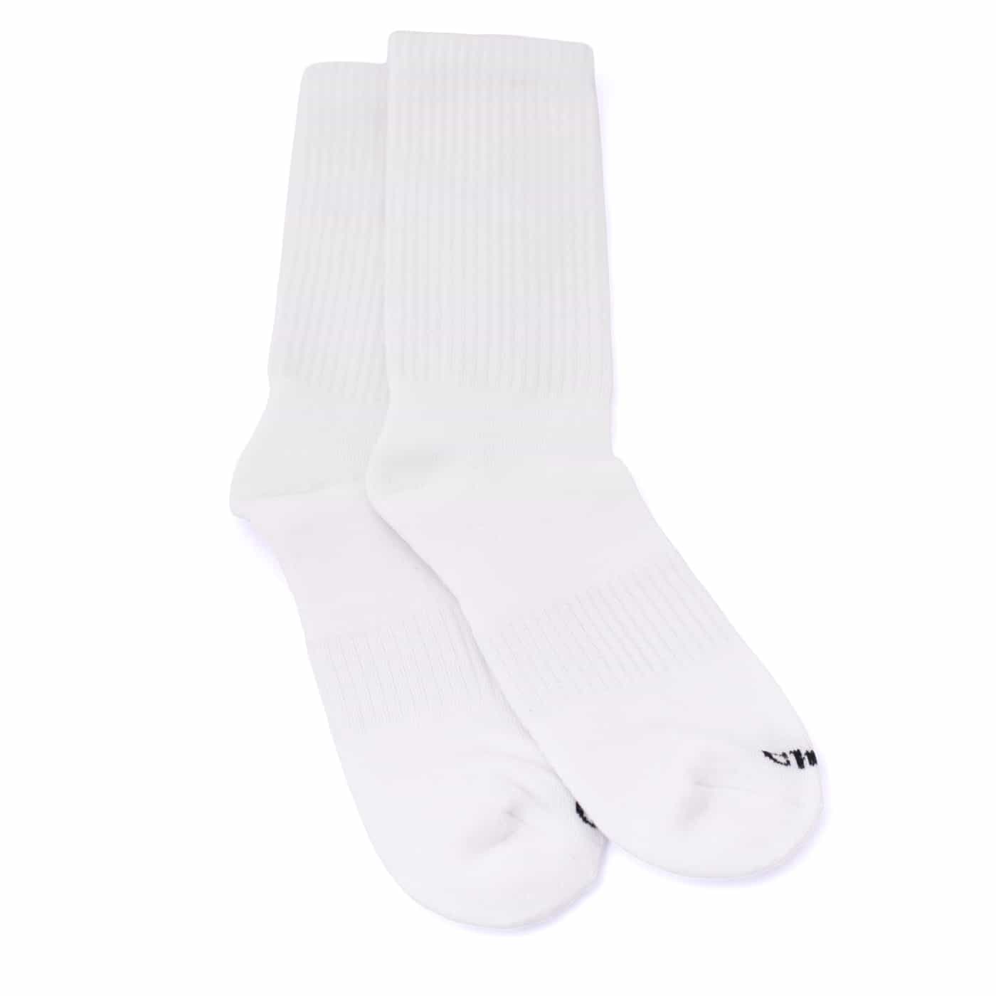 Men’s White Bamboo Crew Socks
