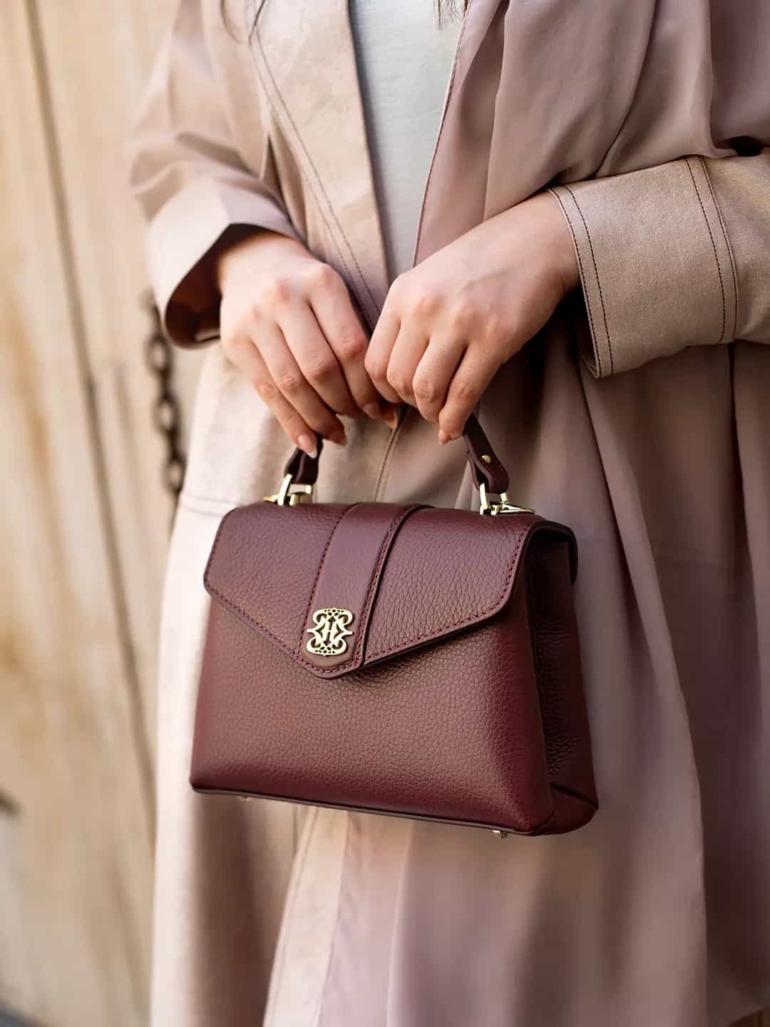 Elegant Soft Grain Leather Handbag for Women