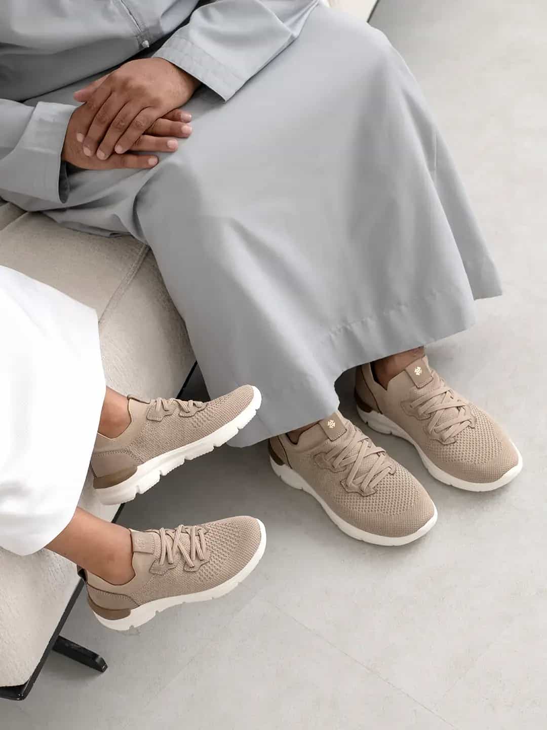 Kids Smart Casual Sneakers In Knitted Upper