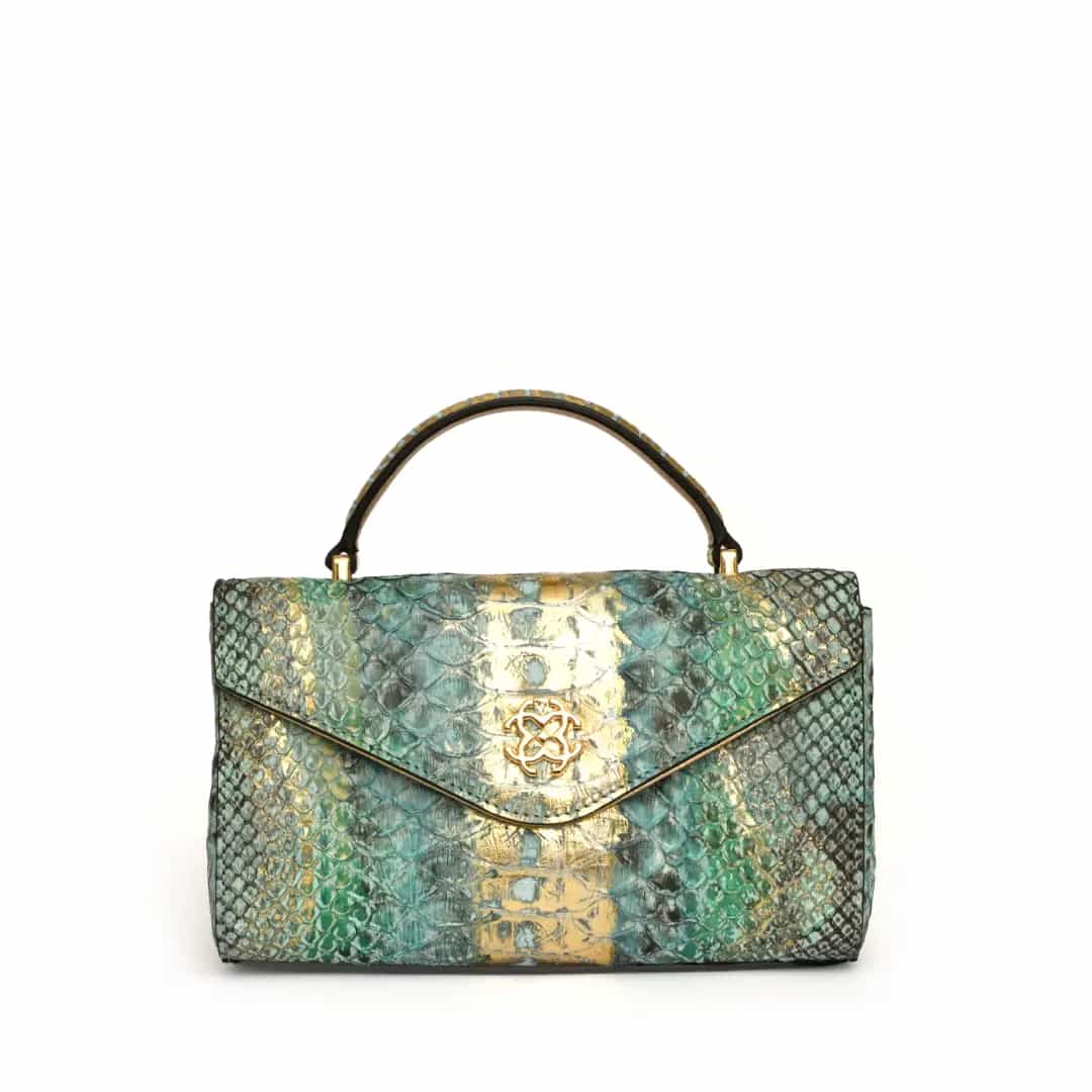 Genuine Python Leather Shoulder Bag