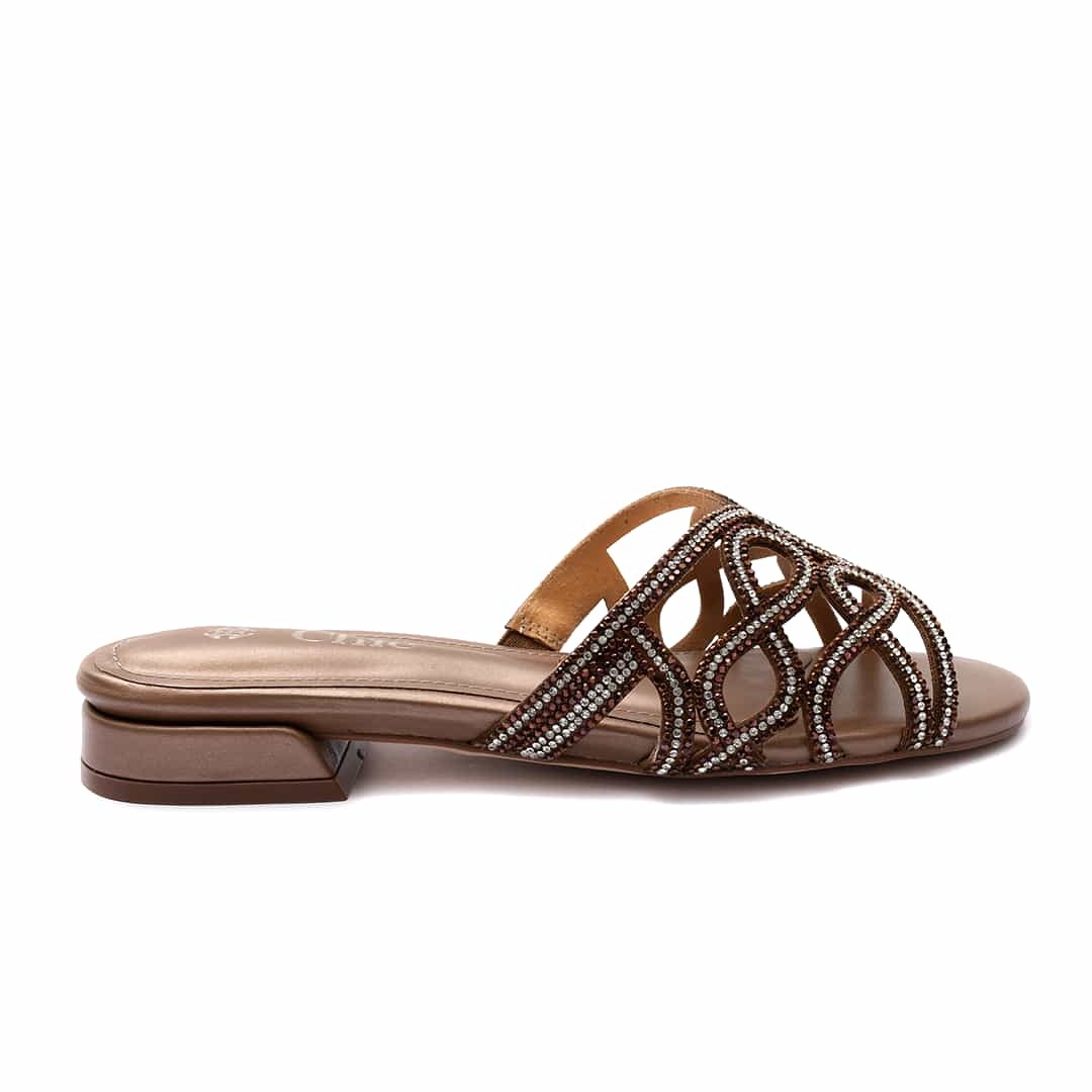 Rhinestone Embellished Flat Slipper