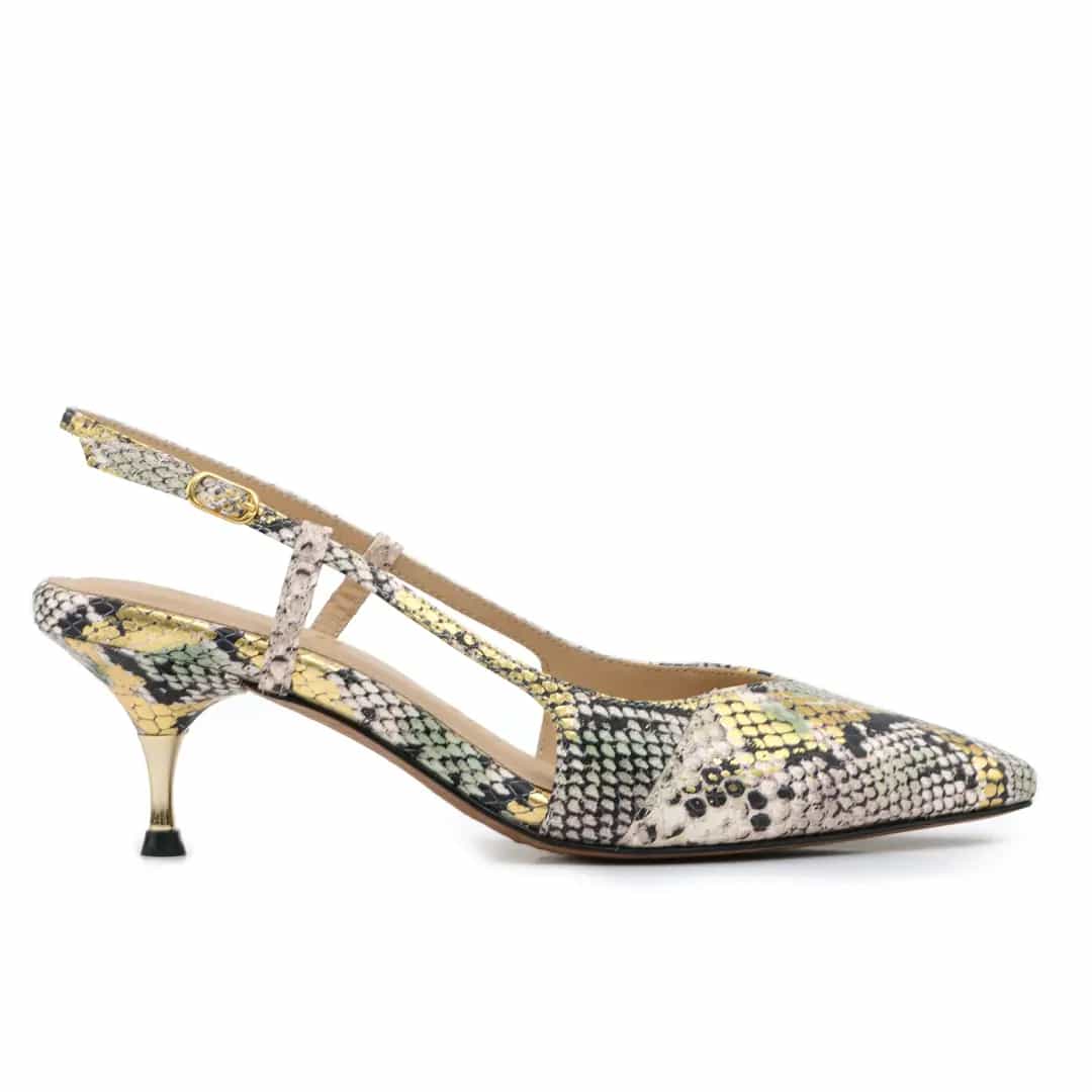 Metallic Medium Heel For Women