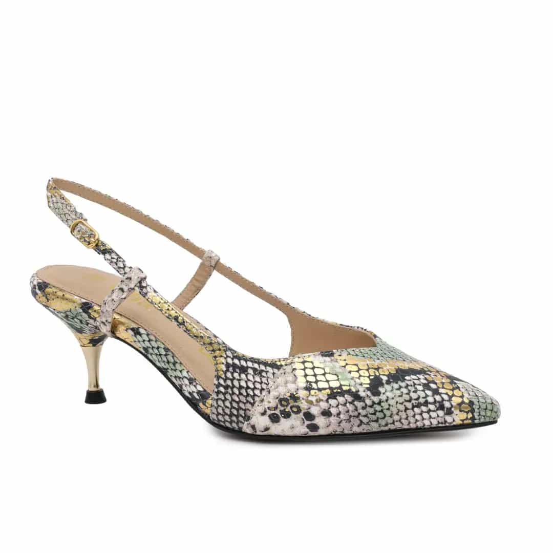 Metallic Medium Heel For Women