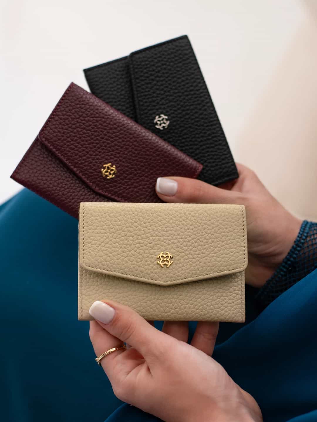 Premium Grain Leather Card Holder for Women