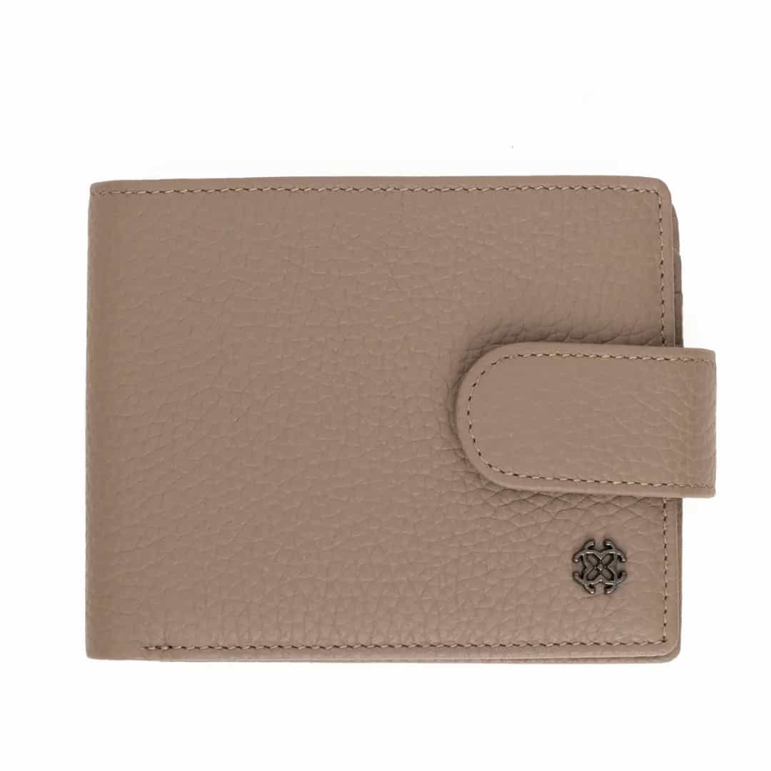Chic Men’s Leather Billfold Wallet with Tab Closure