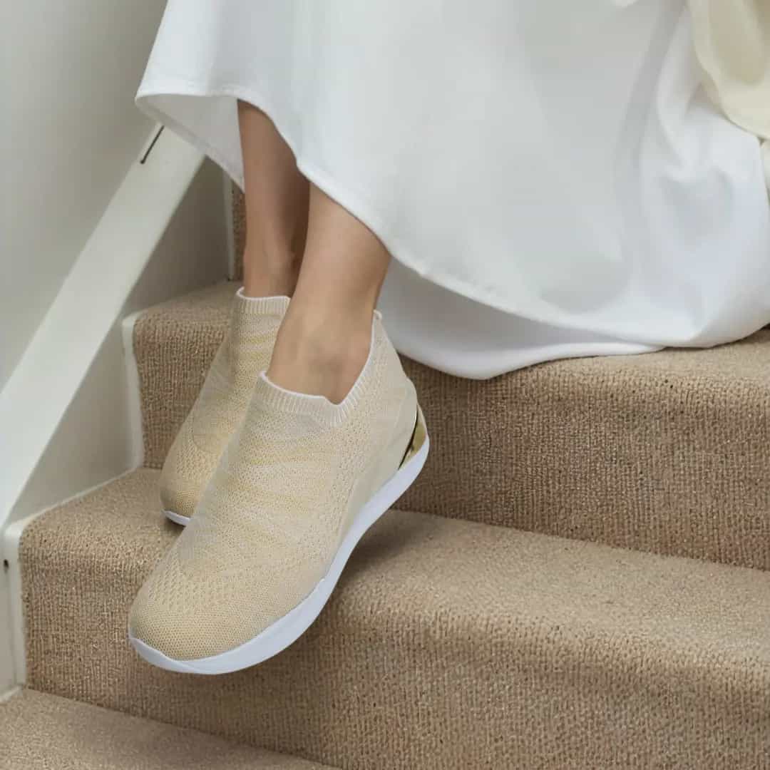 Chic Knit Slip-On Wedge Sneaker
